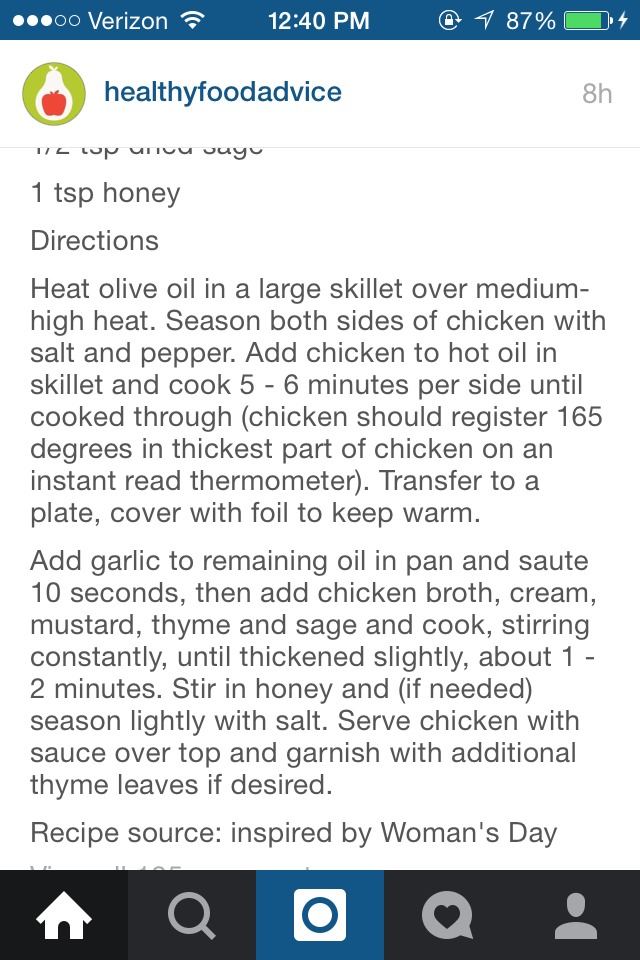 Skillet Chicken With Mustard Cream Sauce 