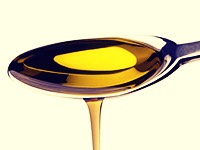 Then add a tablespoon of olive oil to the water. Bonus: the oil will leave the skin on your hands feeling super soft!