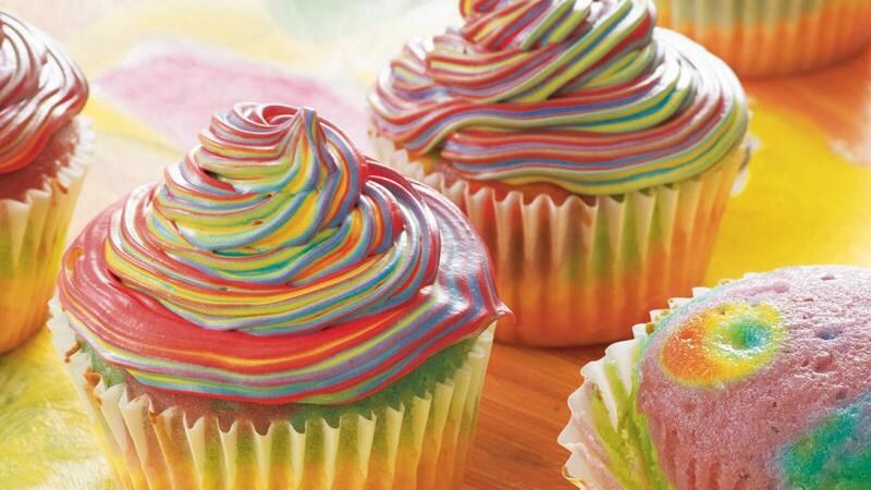 ๐Rainbow Tie-Dyed Cupcakes - What An Awesome Idea?!๐