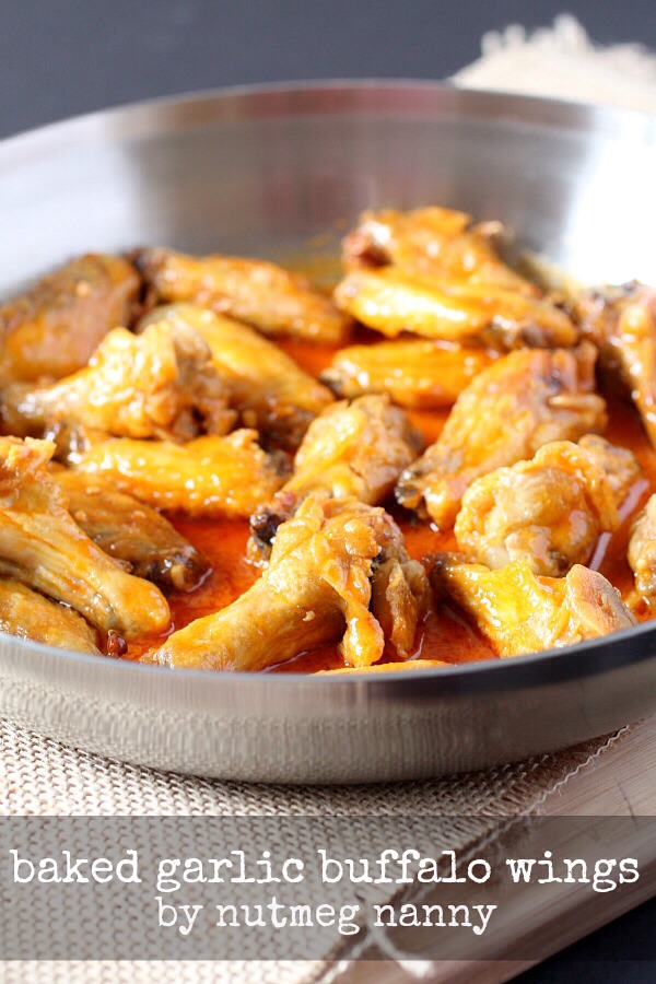 💕Baked Garlic Buffalo Wings