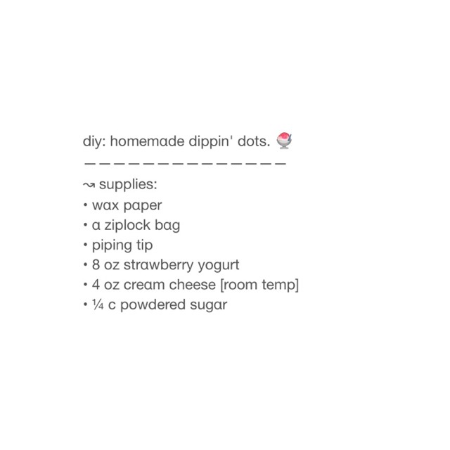 Homemade Dipping Dots