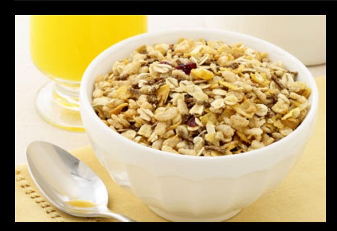 3. GRANOLA!
For most (but not all), a teeny tiny amount of granola will give you a wallop of trans fats and sugar – both have been shown to increase the risk of heart attack and stroke – and calories. Plus, the portions are so small that we tend not to be satisfied with the initial bowl.