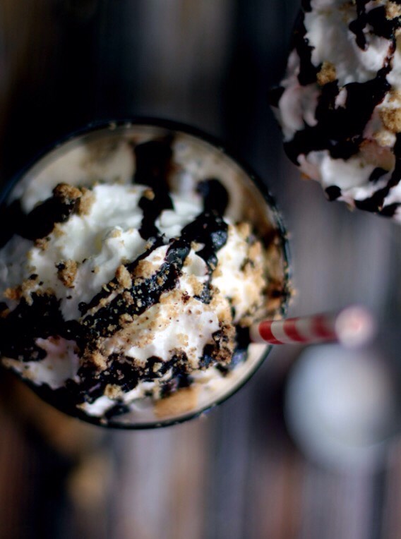 Chocolate chip cookie mocha float