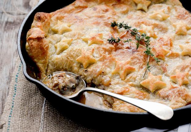 23. Skillet Chicken and Mushroom Pot Pie 