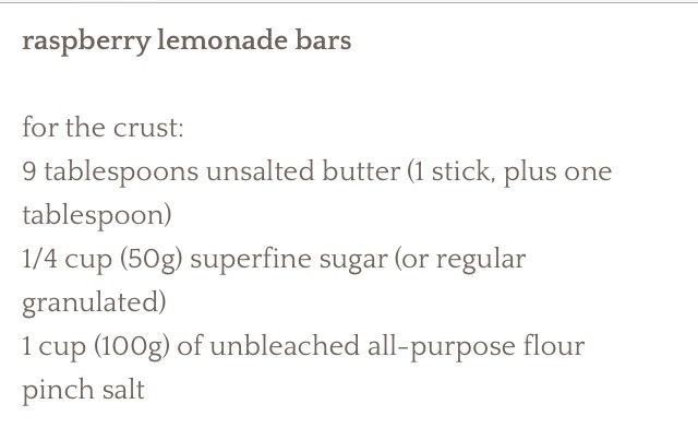 Raspberry Lemonade Bars