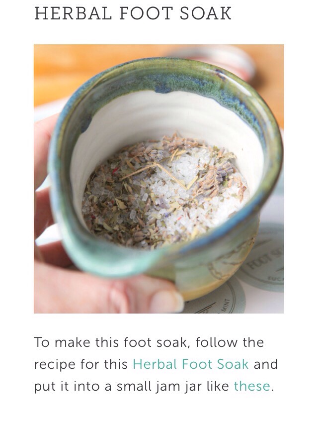https://www.evermine.com/blog/spa-in-a-jar/
GET HERBAL FOOT SOAK RECIPE 