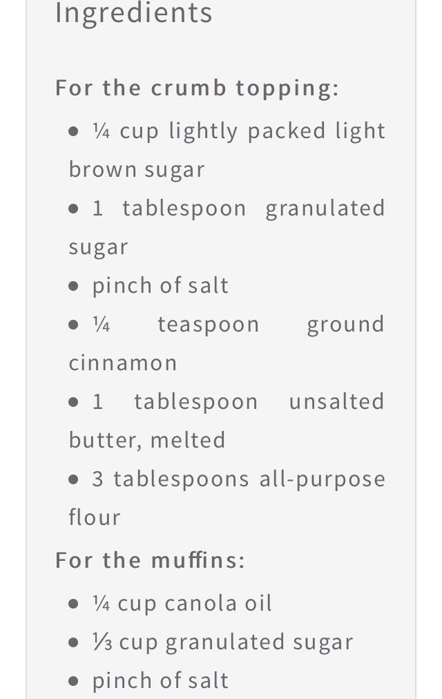 Coffee Cake Muffins Recipe π