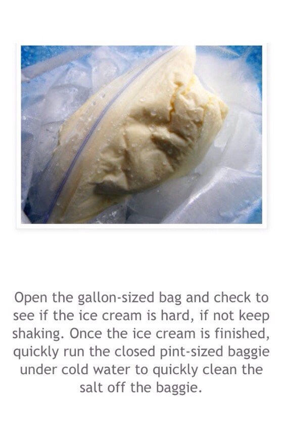 Make Ice cream In A Baggie Here 👍🏽🍦🍨