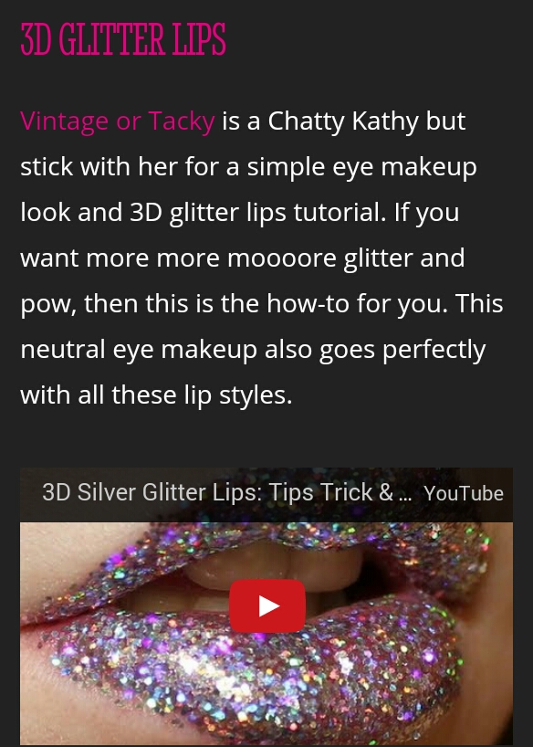 DIY Burlesque Glitter Lips!!