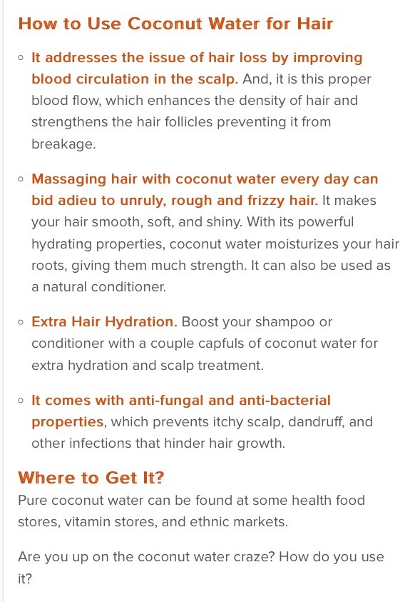 Coconut Water For Skin & Hair Care👍😃👌