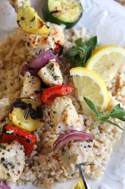 It’s also yummy with grilled veggies on skewers. 