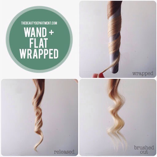 This is pretty self explanatory. So, all you need to do is wrap that hair around the curling iron like the picture shows. Then I suggest holding it there for about 7 seconds.  Then just let it drop. The picture on the right shows it just dropped and on the left broken apart. BREAK APART YOUR CURL!