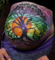 Face And Body Painting: Baby Bump. 
