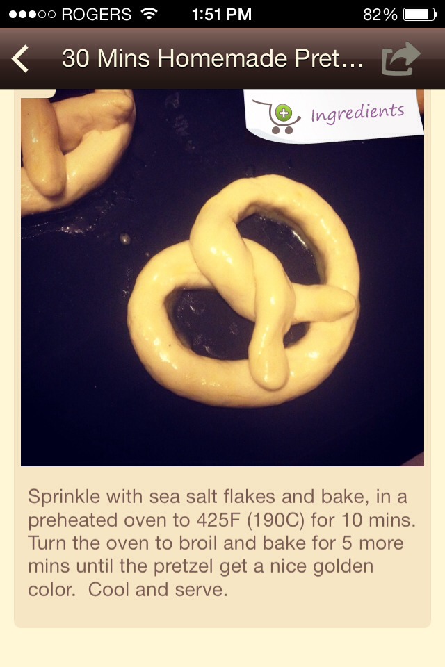 30 Minute Homemade Pretzels Sooooo Good :)