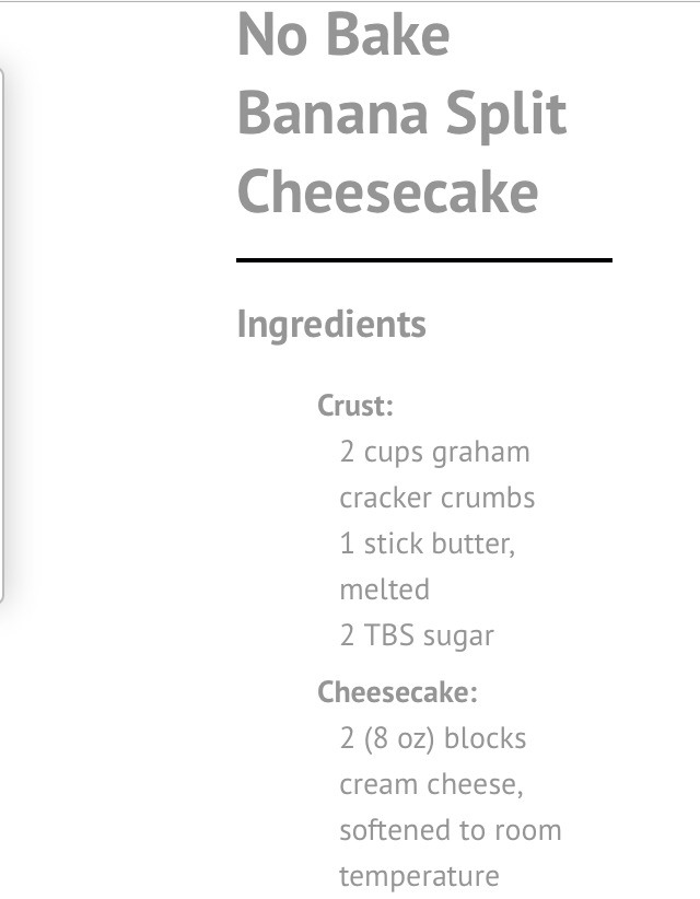 No Bake Banana Split Cheesecake Dessert!