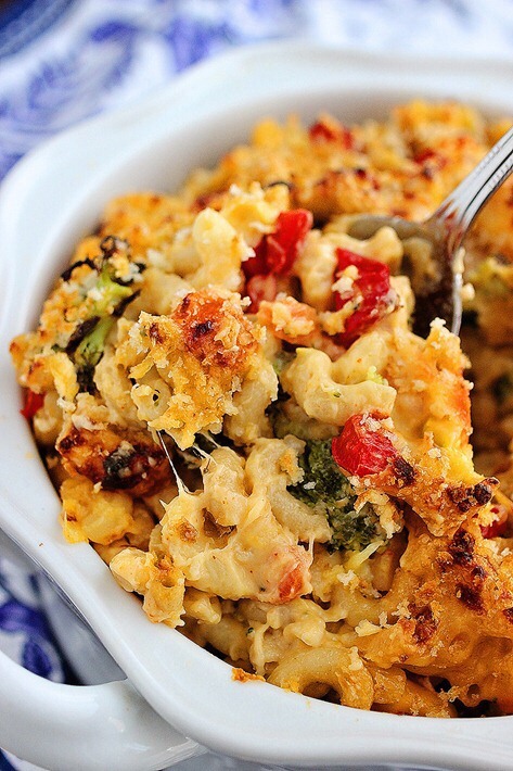 Spicy Roasted Vegetables Macaroni And Cheese (Stringy Cheese How U Weaken My Knees)

