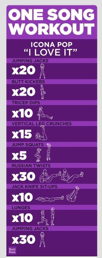One Song Workouts! Get Fit Fast!