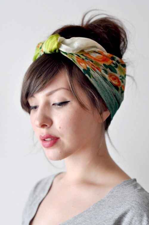 If you’re really not feeling your hair, just stick it up in a pretty turban or scarf.