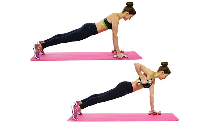5. Renegade Row (4 sets, 8 reps) 