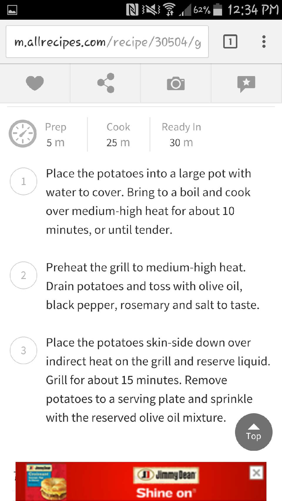 grilled baked potatoes 