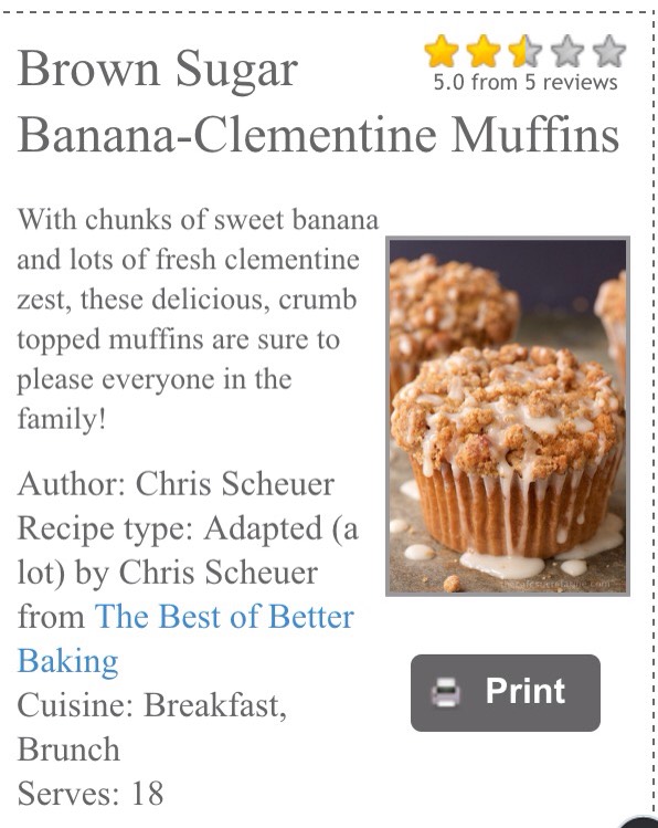 Brown Sugar Banana Clementine Muffins!