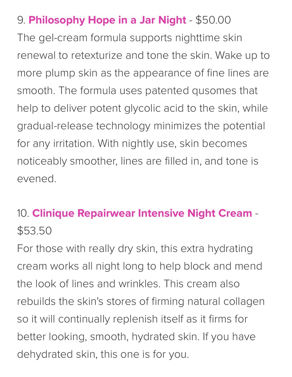 TOP 10 NIGHTTIME BEAUTY PRODUCTS! 