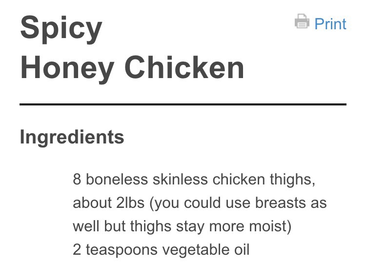 Spicy Honey Chicken!!