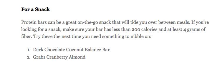 "Protein Bar Buying Guide"