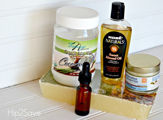 Homemade Peppermint Lip Balm

Ingredients:
* 1 and 1/2 Tablespoon Natural Beeswax
* 1 Tablespoon Coconut Oil
* 1 Tablespoon Shea Butter
* 2 Tablespoon Sweet Almond Oil (or Olive Oil)
* 20 drops Peppermint Essential Oil
* Small metal tins with lids (Wilton small party favor kit tins are shown)