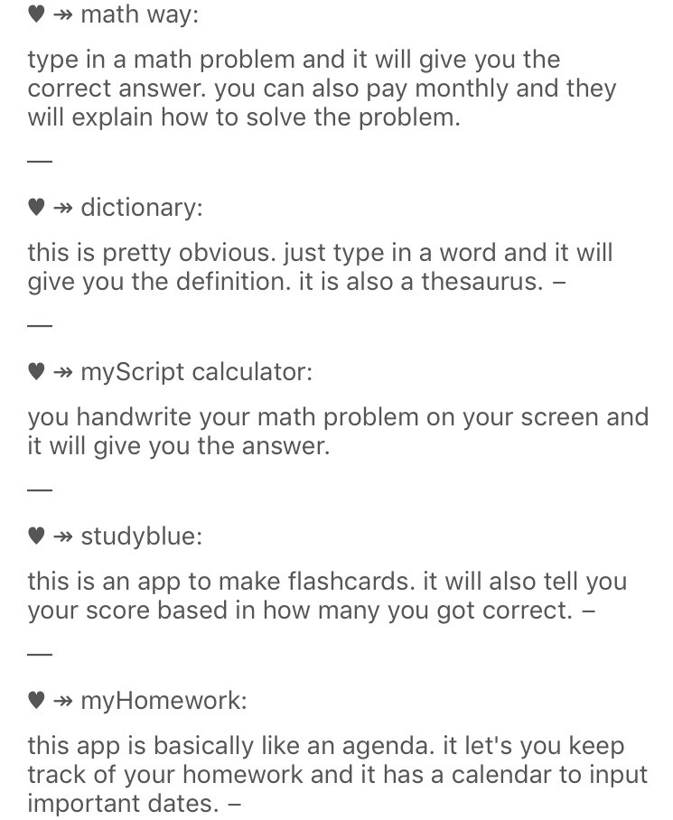 Helpful School Apps