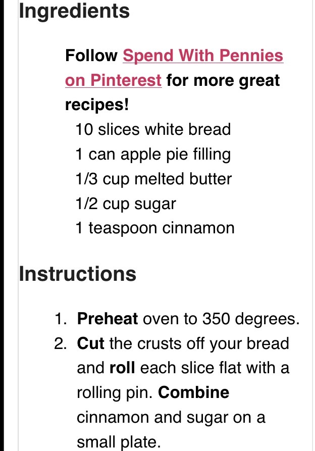 Baked Apple Pie Roll ups