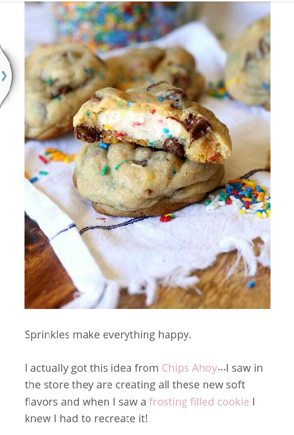 Frosting Filled Chocolate Chip Cookies!