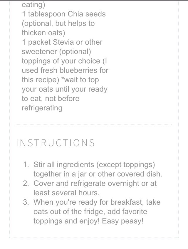 Blueberry Banana Overnight Oatmeal