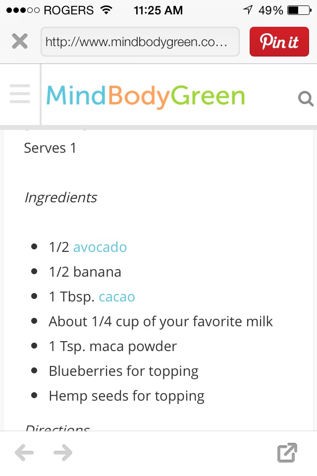 Chocolate Breakfast Smoothie!