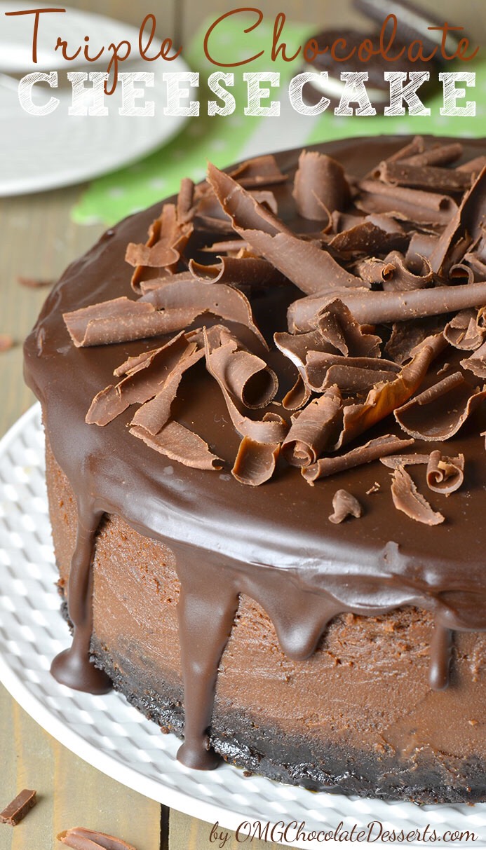 Triple Chocolate Cheesecake With Oreo Crust