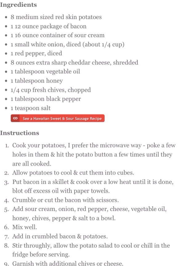 Loaded Potato Salad!  