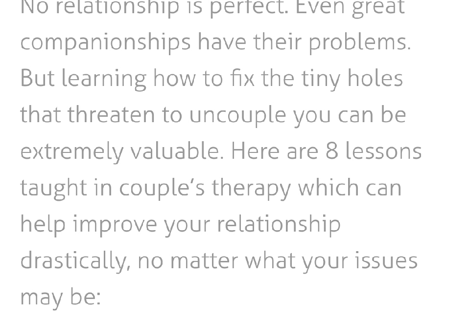 8 Things Taught In Couples Therapy That Can Help Save Your Relationship! 
