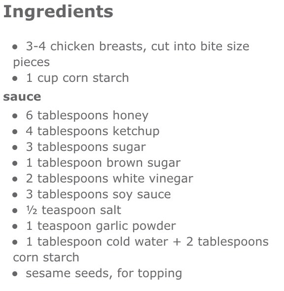 Baked Sesame Chicken