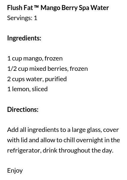 FLUSH FAT:MANGO BERRY SPA WATER AWSM WAY TO BEAT THE HEAT & FAT