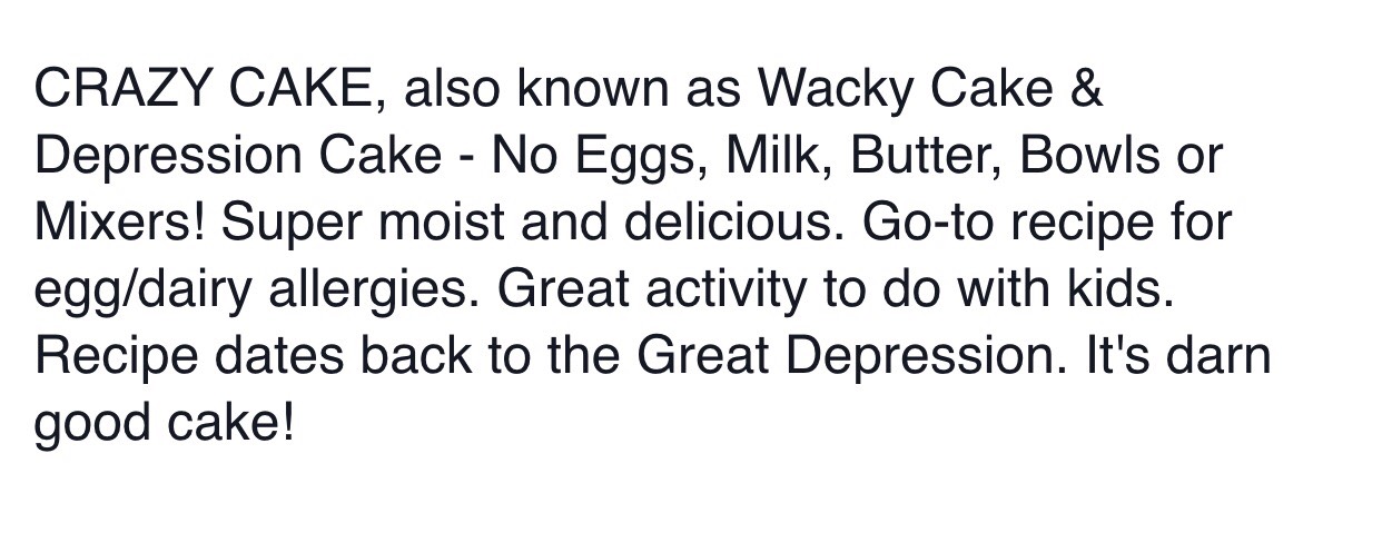 Crazy, Whacky Chocolate Cake. No Eggs, No Milk, No Butter. Make And Bake In Same Bowl. 🍰
