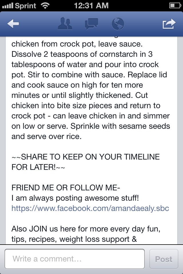 Sesame Chicken For Slow Cooker