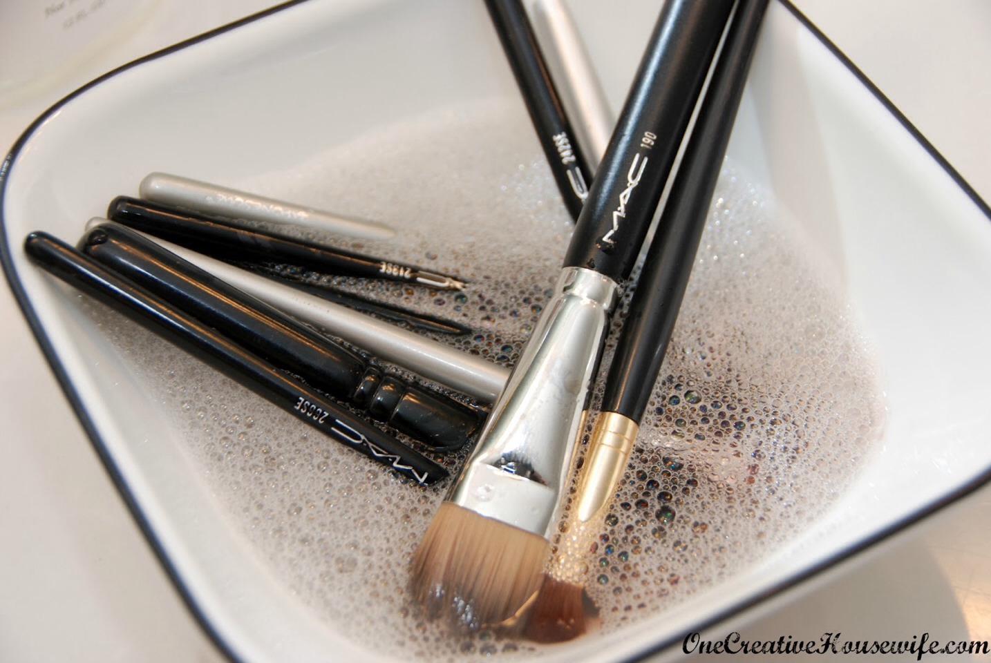 Remember, clean brushes to fight against potential bacteria and breakouts!