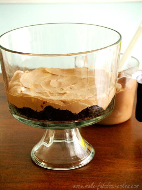 Next, top it with half of the prepared Nutella mousse.   - See more at: http://www.make-fabulous-cakes.com/nutella-mousse-chocolate-trifle.html#sthash.nipUNQoA.dpuf