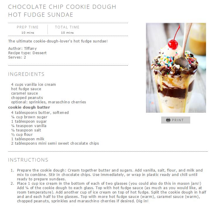  Chocolate Chip Cookie Dough Hot Fudge Sundae 