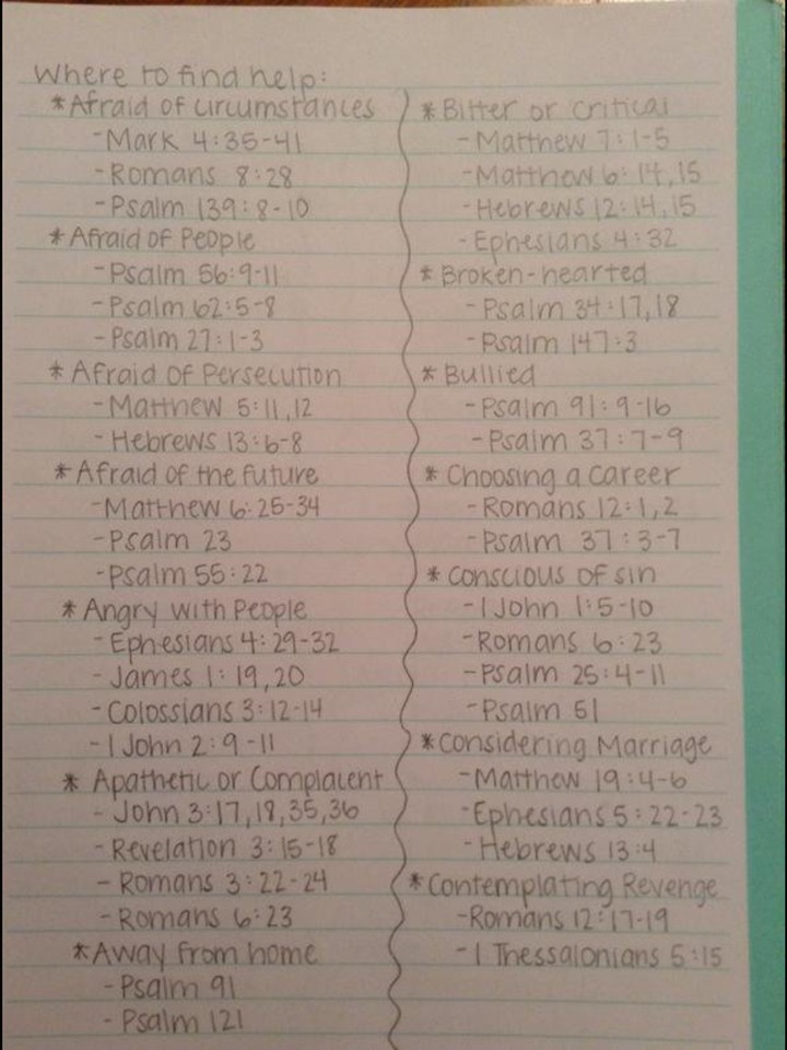 Bible Verses For All Different Emotions! VERY HELPFUL!!