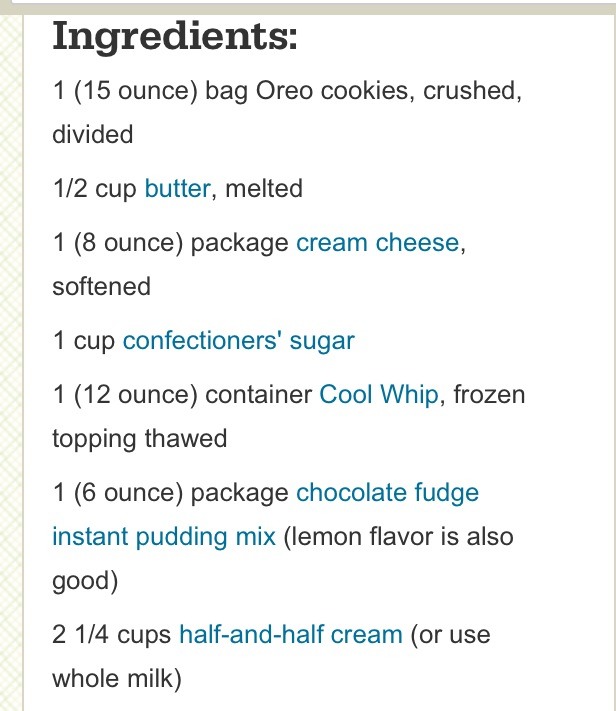 No Bake Oreo Cake
