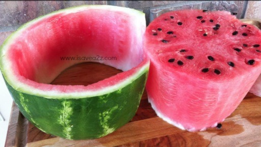 Then cut your watermelon like this.