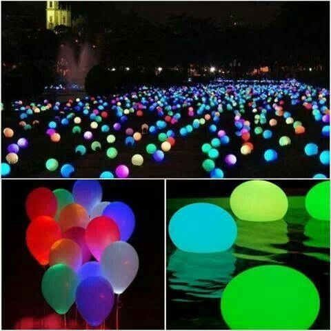If you throw a pool party juring the summer at the evening when It gets dark u can put glowsticks inside balloons and place the on the water and you will have a beautiful pool party scene💦👙💗