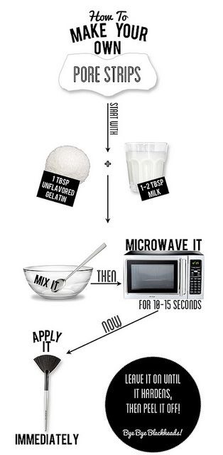 6. Instead of buying Biore, make your own pore strips at home.