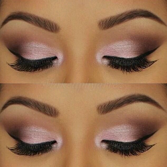 Beautiful Pink With Brown Smokey Eye Shadow Looks